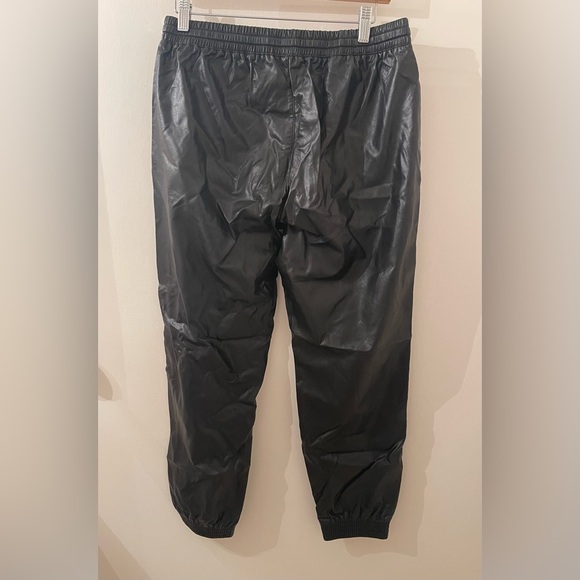 Zara leather black joggers pants. Fashionable clothing size large - Picture 3 of 5